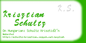 krisztian schultz business card